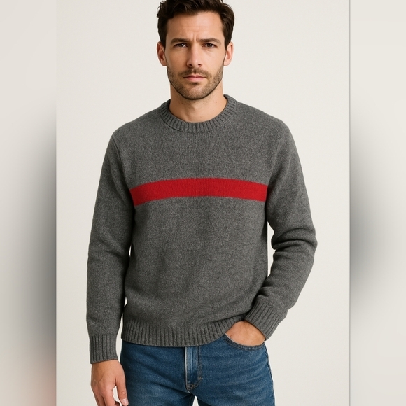 J Crew Sweater Mens Green 100% wool Size S - Picture 1 of 9